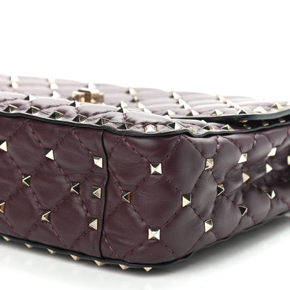 Valentino Garavani Nappa Medium Rockstud Spike Shoulder Bag Rubin 6 of 8