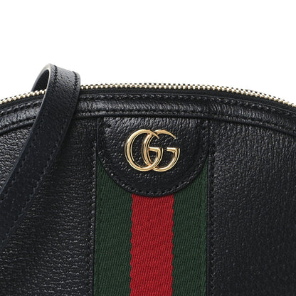 Gucci Calfskin GG Web Small Ophidia Dome Shoulder Bag Black 9 of 11