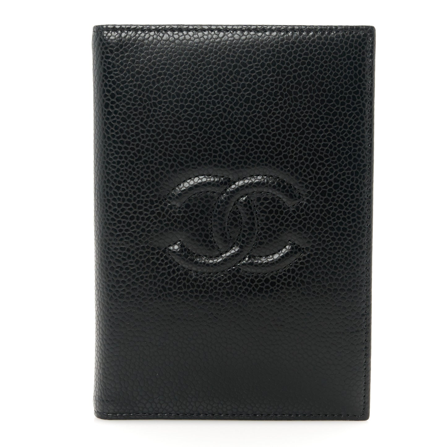 Caviar Timeless Passport Holder Black