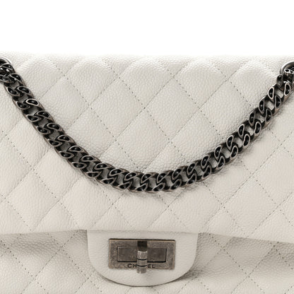 Chanel Caviar Quilted 2.55 Reissue 225 Bijoux Chain Flap White 7 of 9