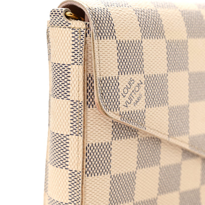 Louis Vuitton Damier Azur Pochette Felicie Chain Wallet Rose Ballerine 19 of 20