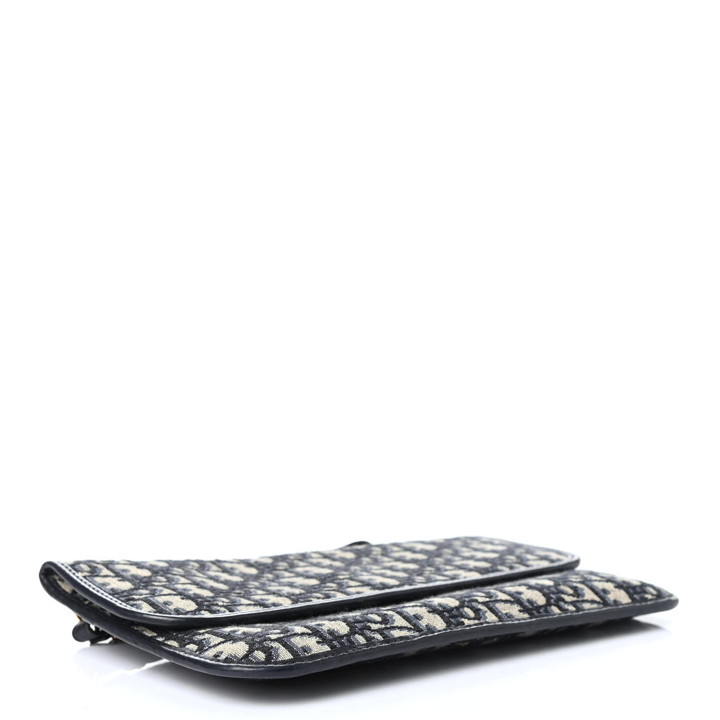 Oblique Flap Pouch Clutch Blue