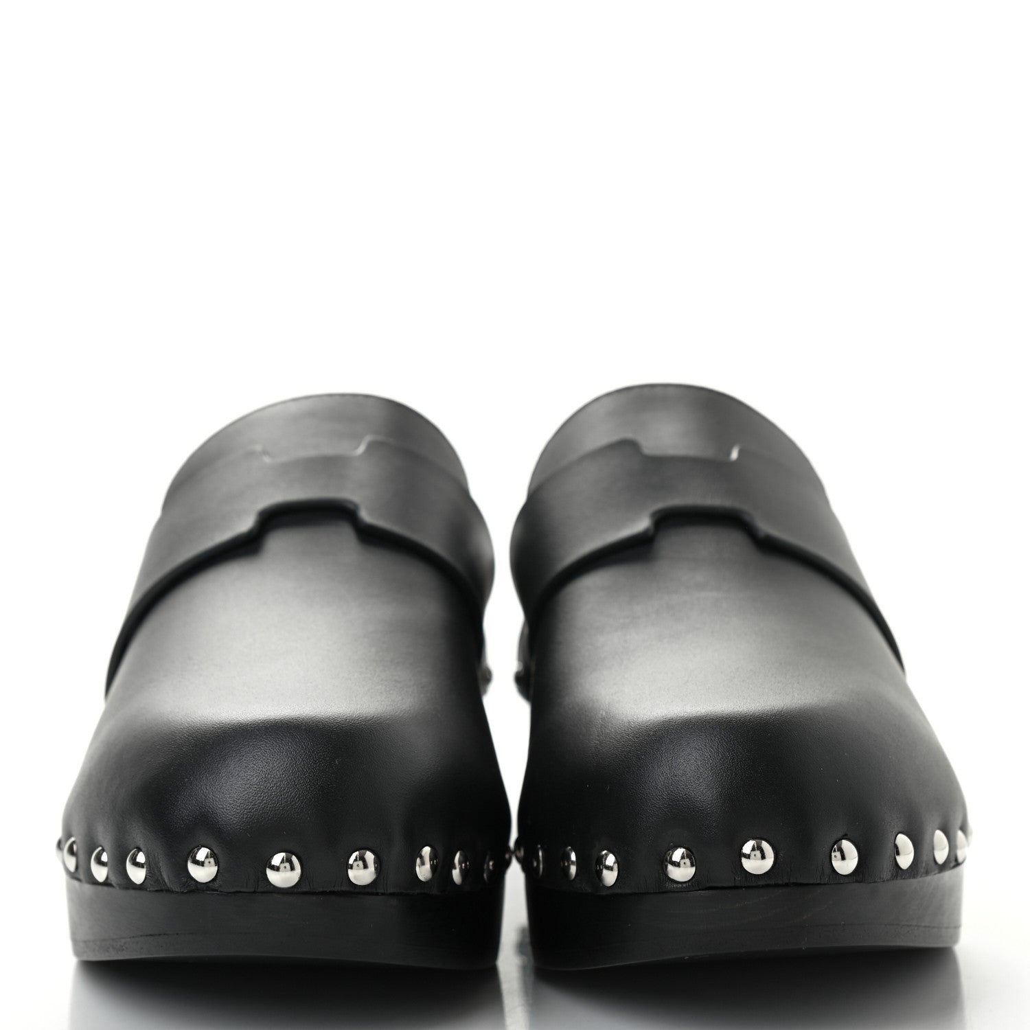 Hermes Calfskin Calya Mules 37 Black 2 of 8