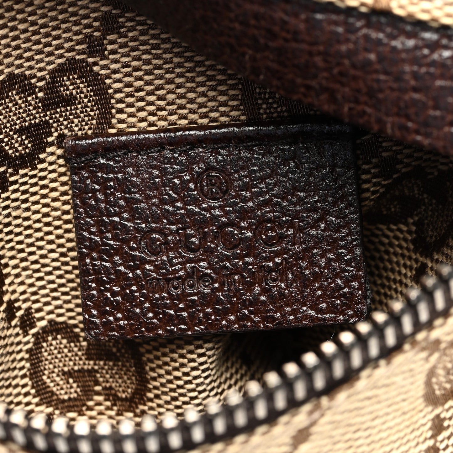 Monogram Web Belt Bag Dark Brown