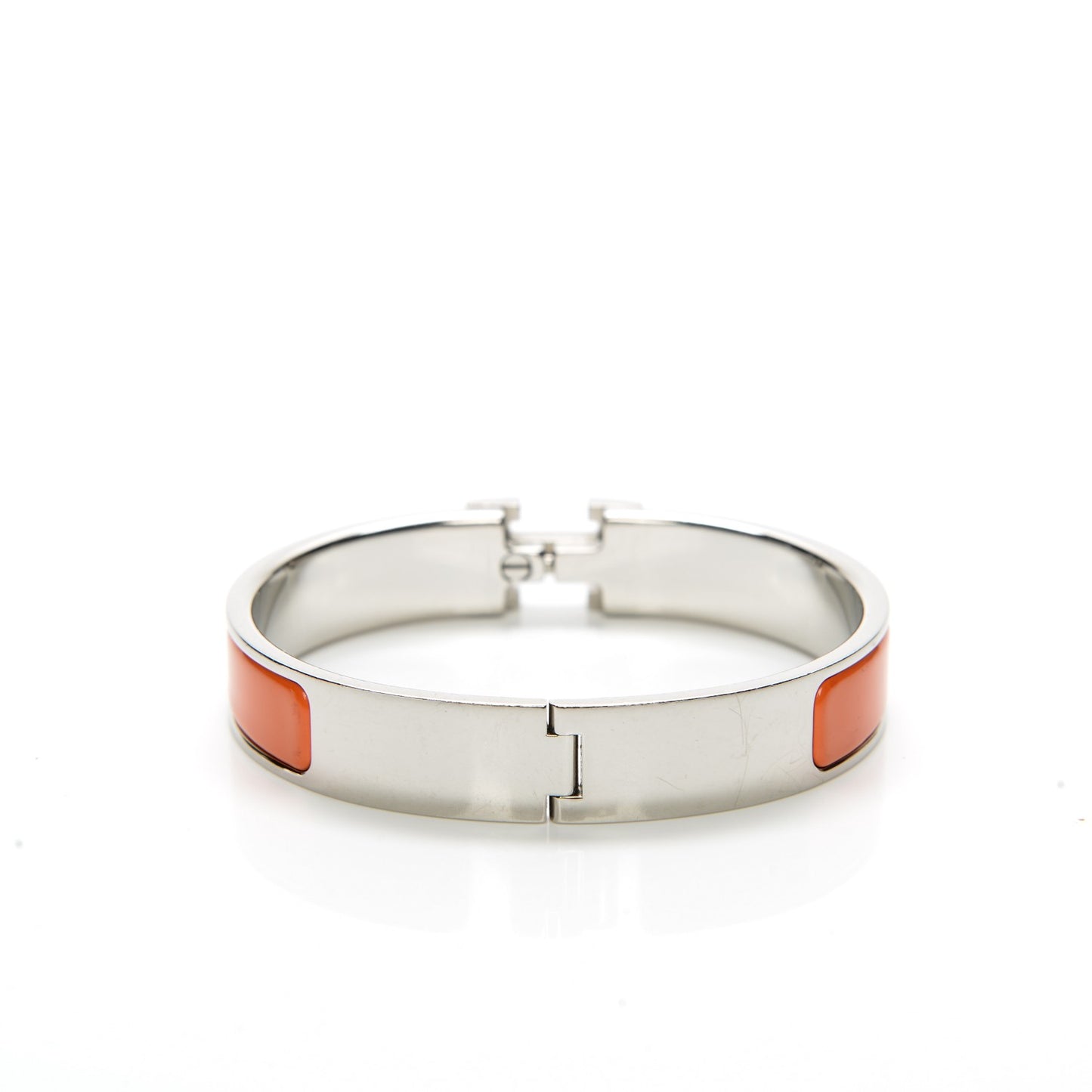 Enamel Clic Clac H Narrow Bracelet PM Orange