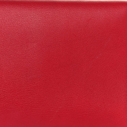 Saint Laurent Calfskin Monogram Large Belle De Jour Clutch Red 12 of 13