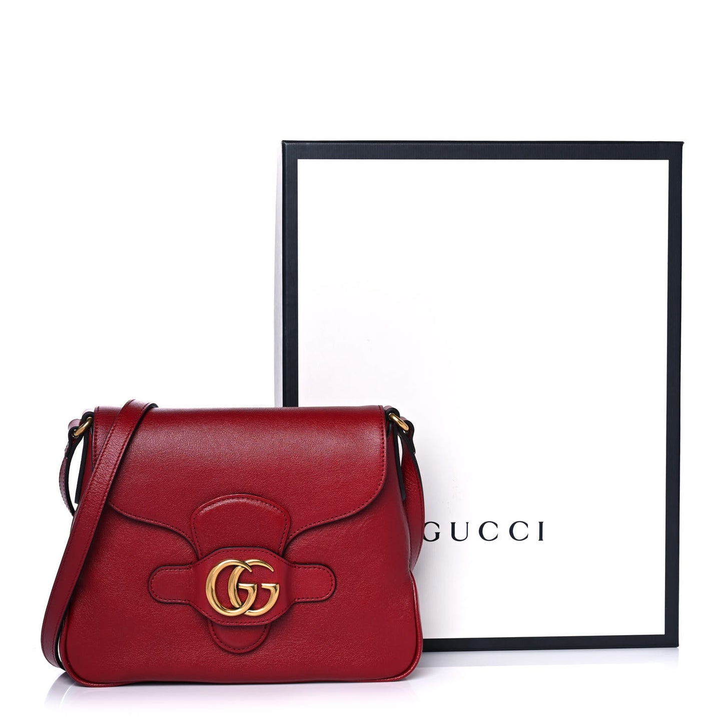New Sakai Calfskin Lux Small Dahlia Messenger Shoulder Bag New Cherry Red
