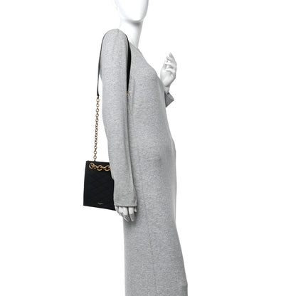 Saint Laurent Lambskin Quilted Le Maillon Square Crossbody Bag Black 2 of 14