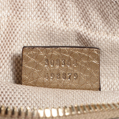 Gucci Metallic Pebbled Calfskin Small Soho Disco Bag Golden Beige 7 of 7