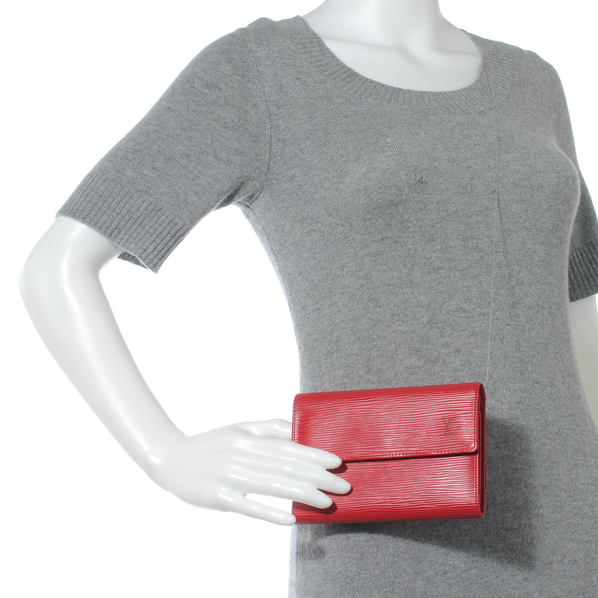Louis Vuitton Epi Porte Tresor Etui Papiers Wallet Castillan Red 2 of 8