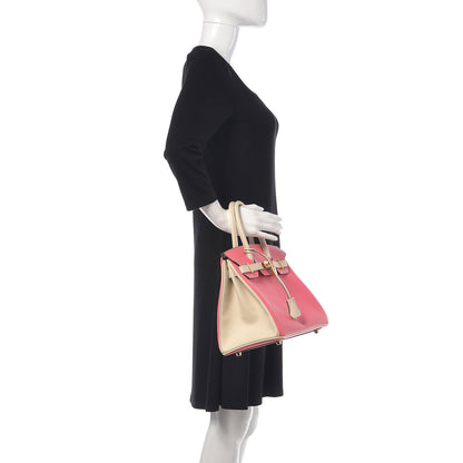 Hermes Epsom Horseshoe Birkin 30 Rose Azalee Craie 2 of 34