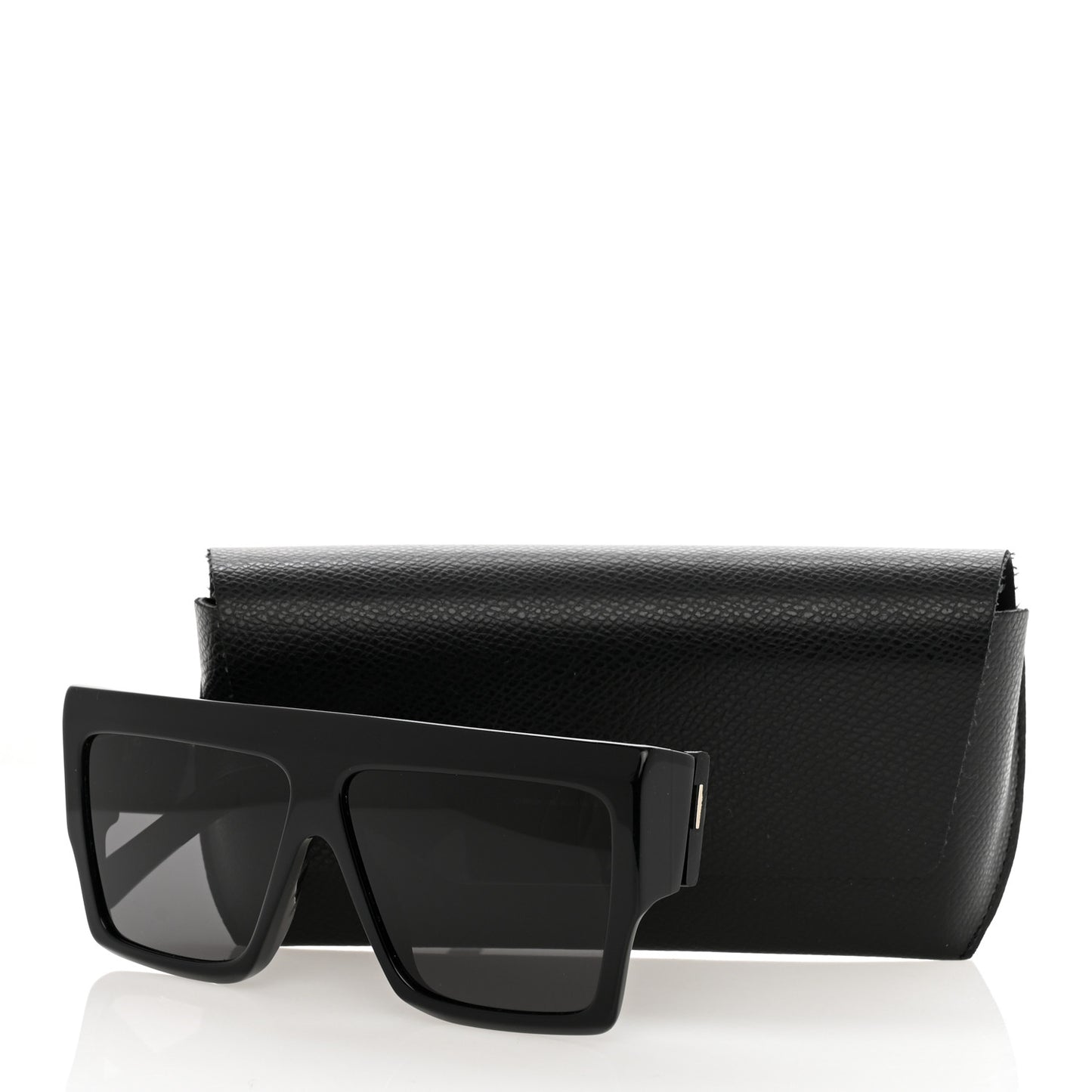 Acetate Chunky Rectangle Sunglasses CL 40092I Black