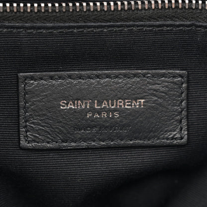 Saint Laurent Crinkled Calfskin Matelasse Monogram Medium Niki Chain Satchel Granite 6 of 14