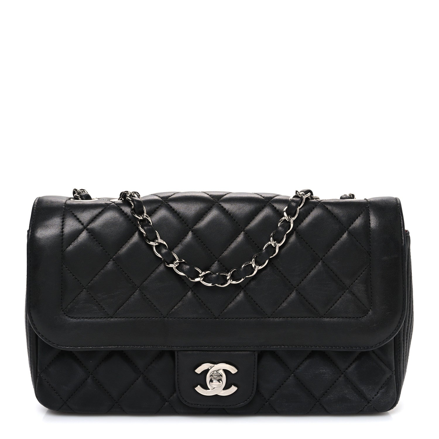 Chanel Lambskin Quilted Medium Coco Rider Flap Black 1797089