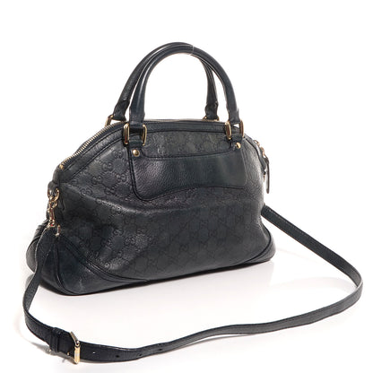 Gucci Guccissima Medium Cathrine Dome Satchel Dark Blue 4 of 9