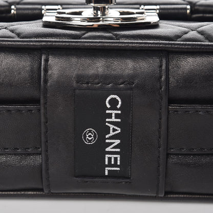 Chanel Lambskin Quilted Medium Icons Secret Label Flap Black 10 of 11