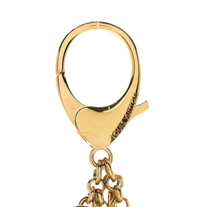 Louis Vuitton Metal Enamel Fleur De Monogram Bag Charm Dore 5 of 6