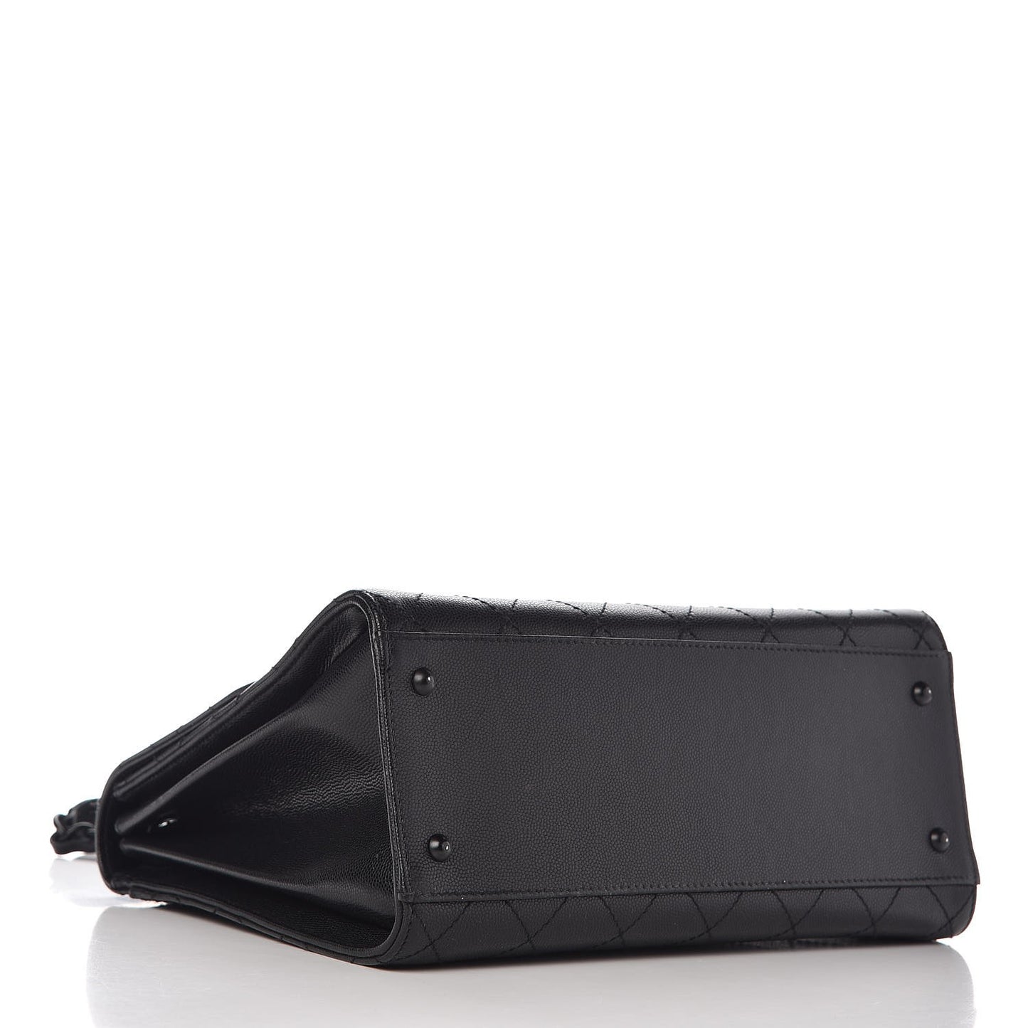 Caviar Quilted Mademoiselle Flap Bag Black