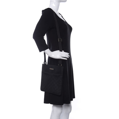 Gucci GG Monogram Messenger Crossbody Bag Black 3 of 11