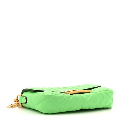 Fendi Nappa FF 1974 Embossed Mini Baguette Edamame 4 of 11