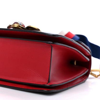 Gucci Calfskin Sylvie Web Small Queen Margaret Top Handle Bag Blue Agata Hibiscus Red Mystic White Sugar Pink 8 of 11