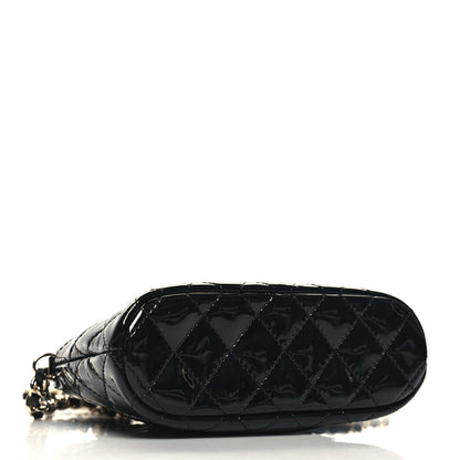 Chanel Patent Calfskin Quilted Shiny Coco Clutch With Chain Black 4 of 11