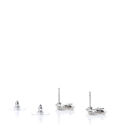 Chanel Crystal CC Earrings Silver 3 of 5
