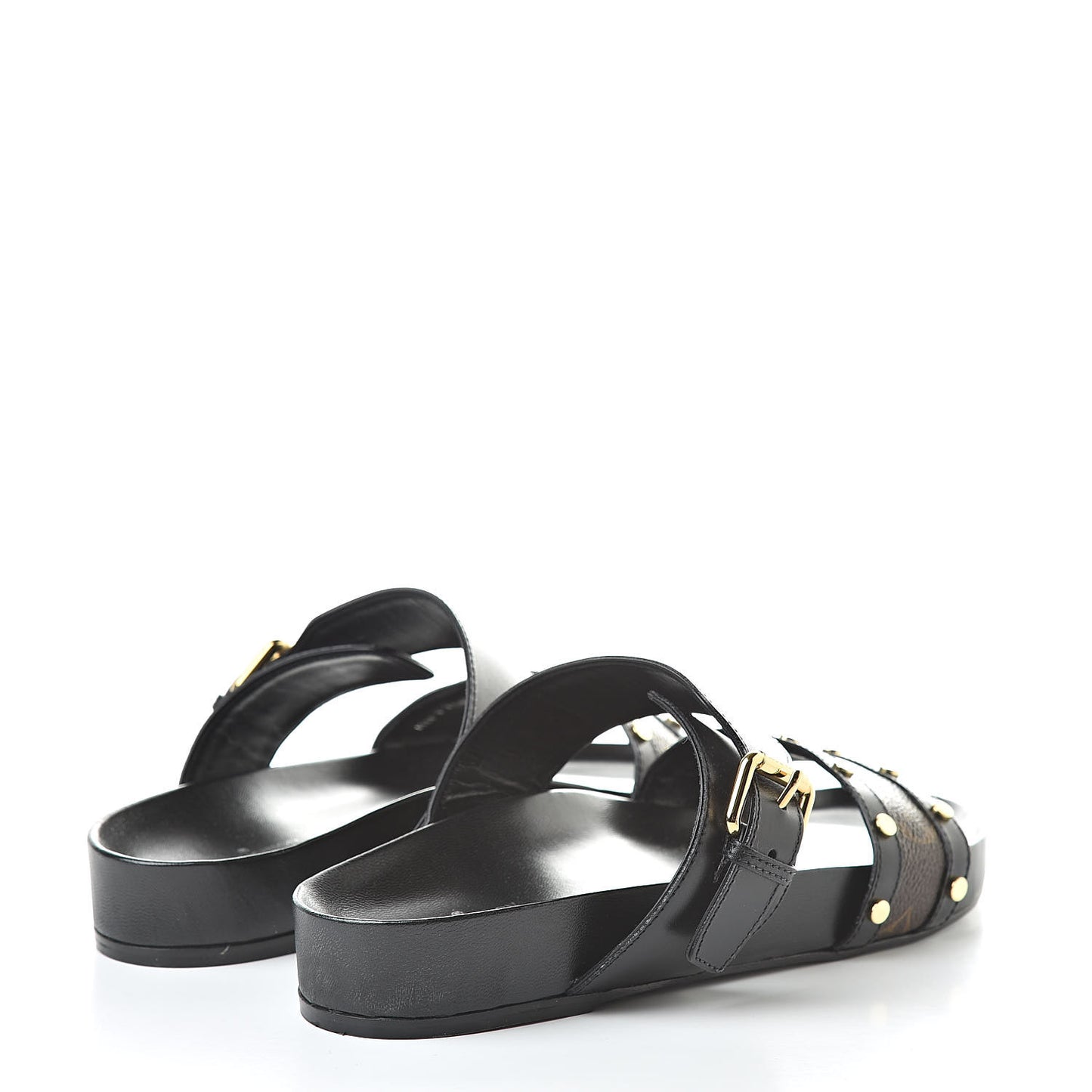 Monogram Bom Dia Mule Sandals 38.5 Black