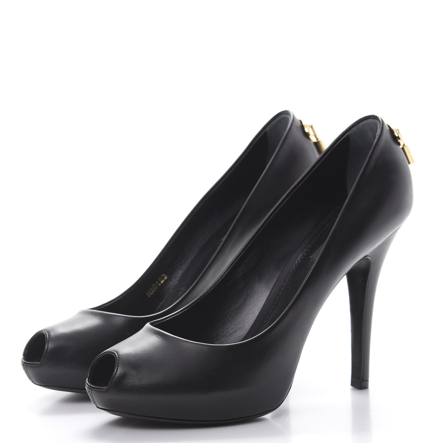 Smooth Calfskin Oh Really Peep Toe Pumps 40 Black