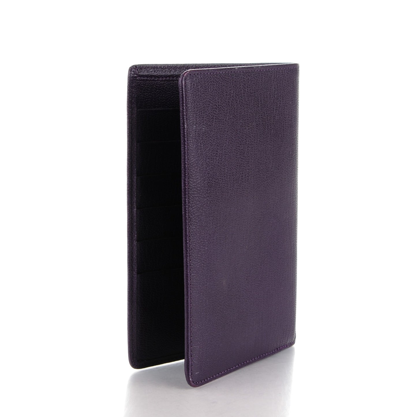 Goatskin Bi-Fold Wallet Purple