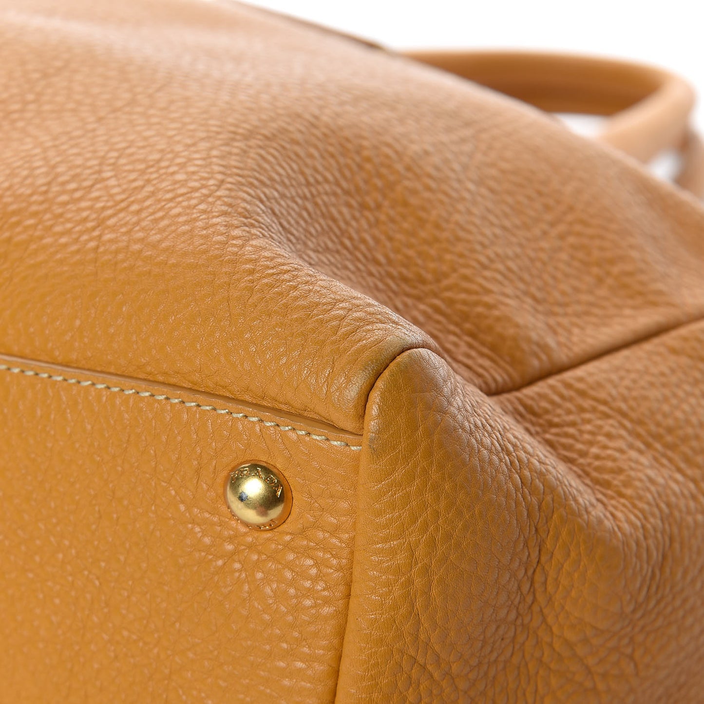 Vitello Daino Top Handle Zip Tote Ocra