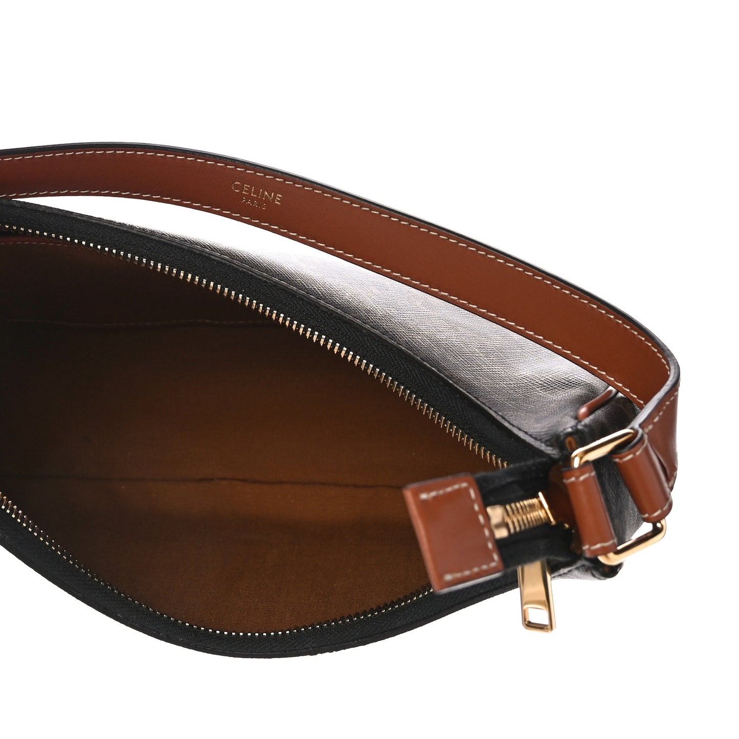 Triomphe Canvas Calfskin Ava Shoulder Bag Tan