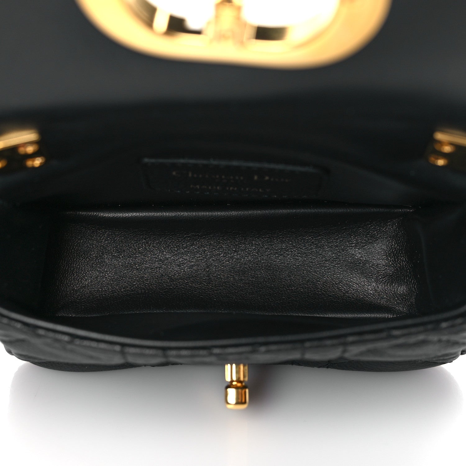 Christian Dior Supple Calfskin Cannage Micro Caro Bag Black 5 of 10