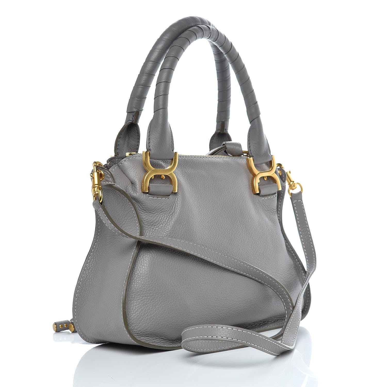 Chloe Calfskin Small Marcie Satchel Cashmere Grey 4 of 13