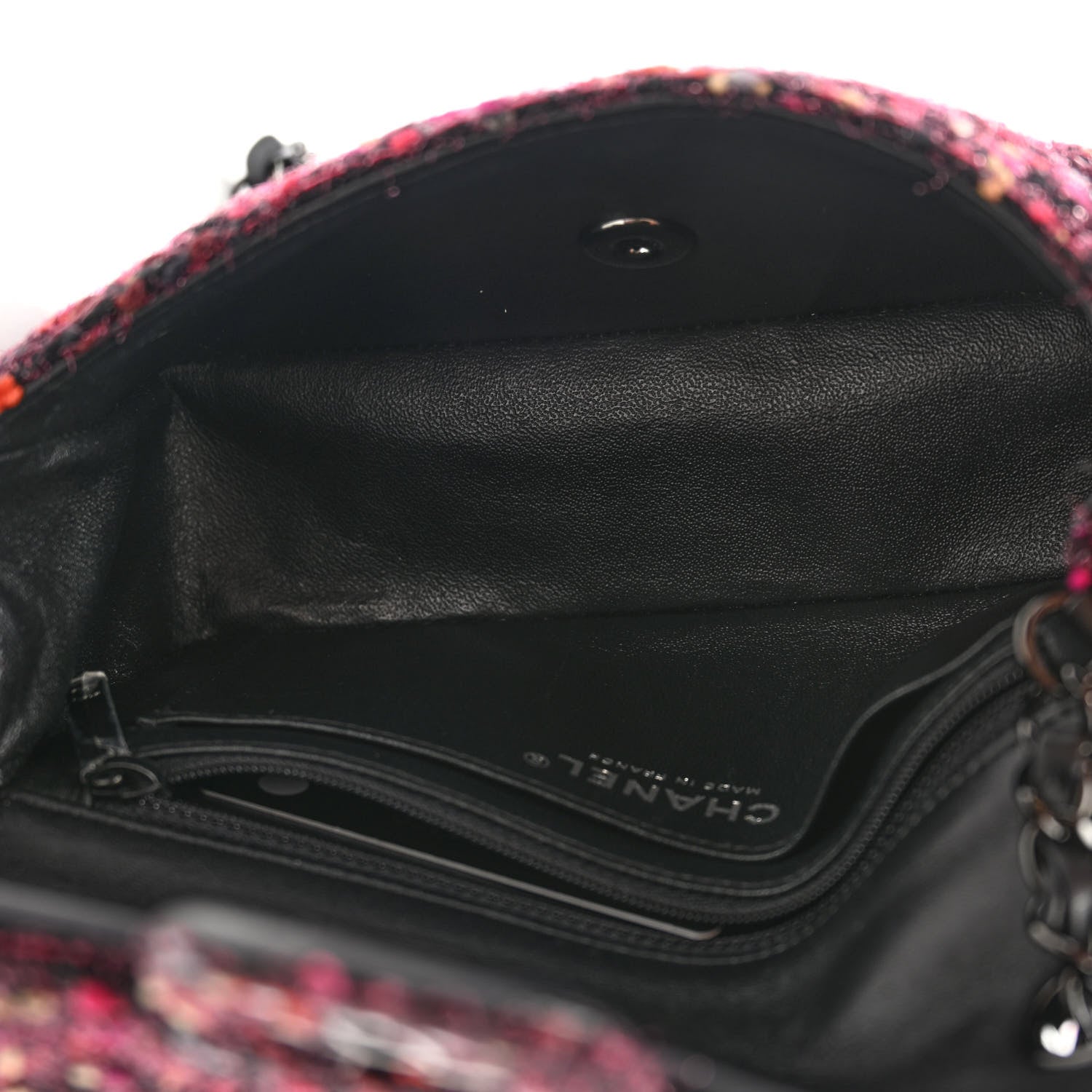 Chanel Glittered Tweed Quilted Mini Rectangular Flap Pink Multicolor 5 of 10