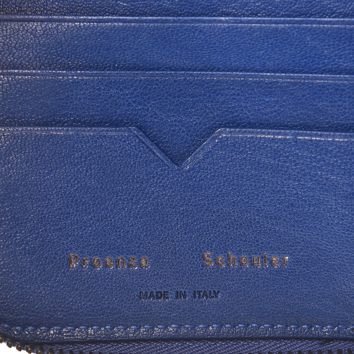Lambskin PS1 Small Zip Wallet Royal Blue
