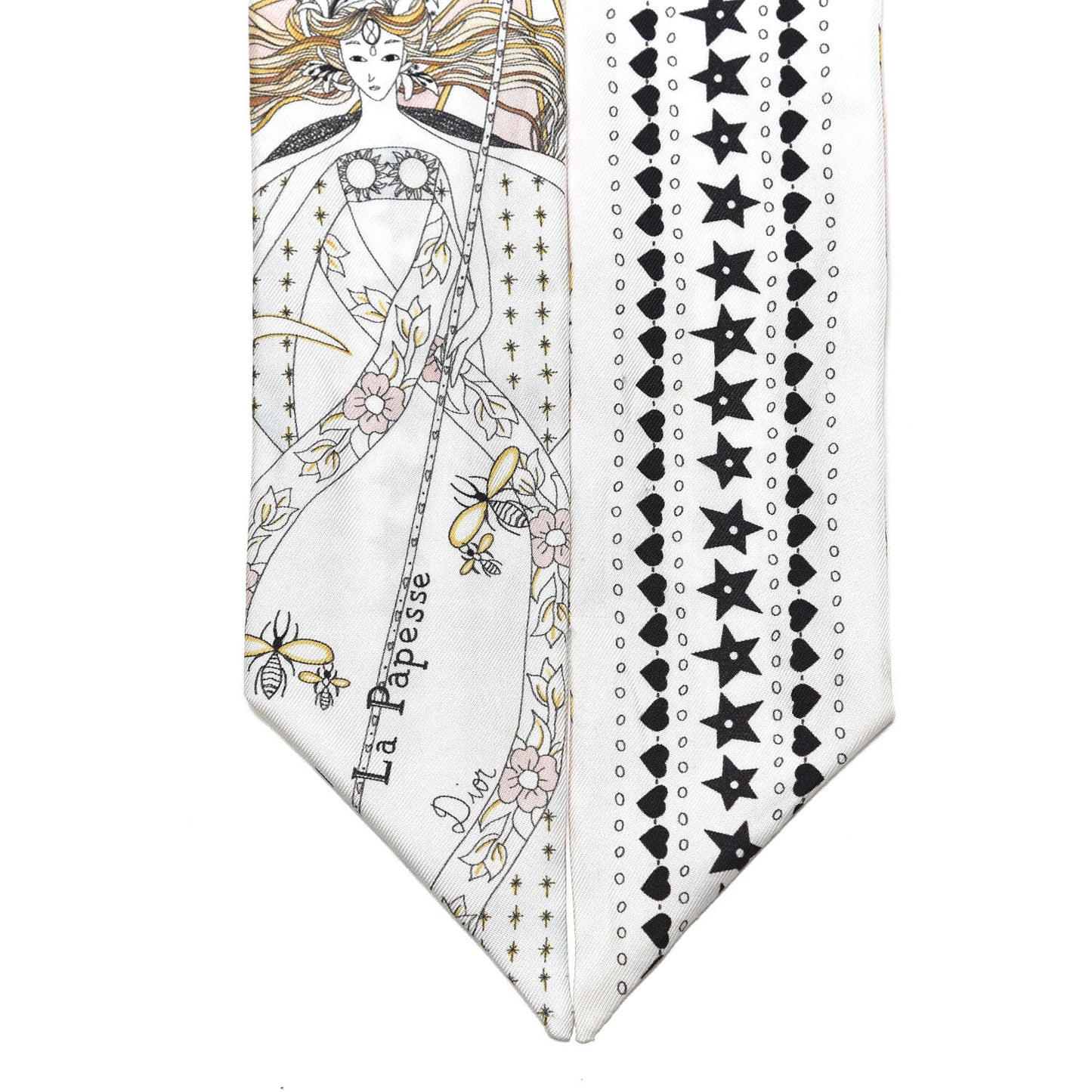 Silk High Priestess Tarot Mitzah Scarf Off White