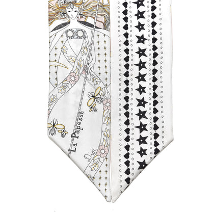 Christian Dior Silk High Priestess Tarot Mitzah Scarf Off White 3 of 4