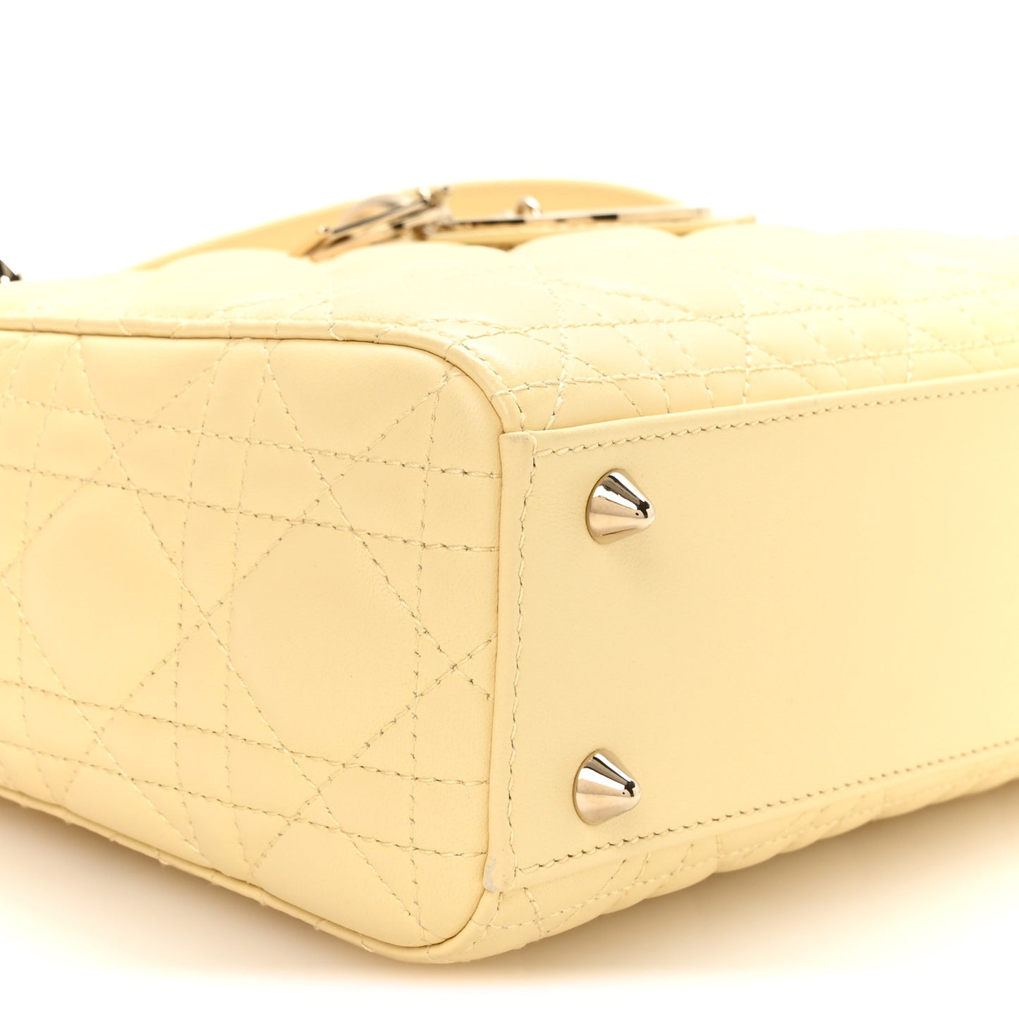 Lambskin Cannage Small Lucky Badges My Lady Dior Light Yellow