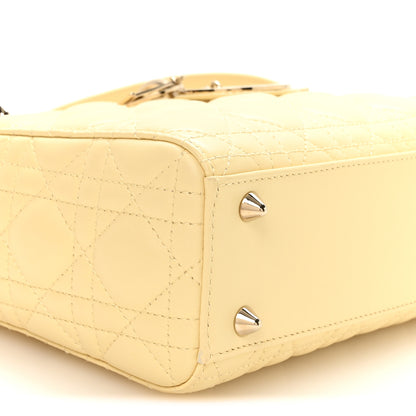 Christian Dior Lambskin Cannage Small Lucky Badges My Lady Dior Light Yellow 8 of 9