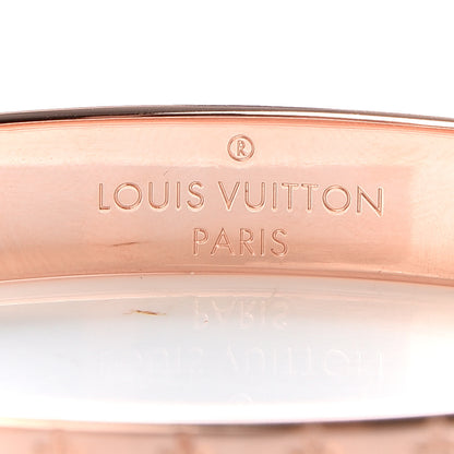 Louis Vuitton Brass Monogram Nanogram Cuff S Pink Gold 4 of 6