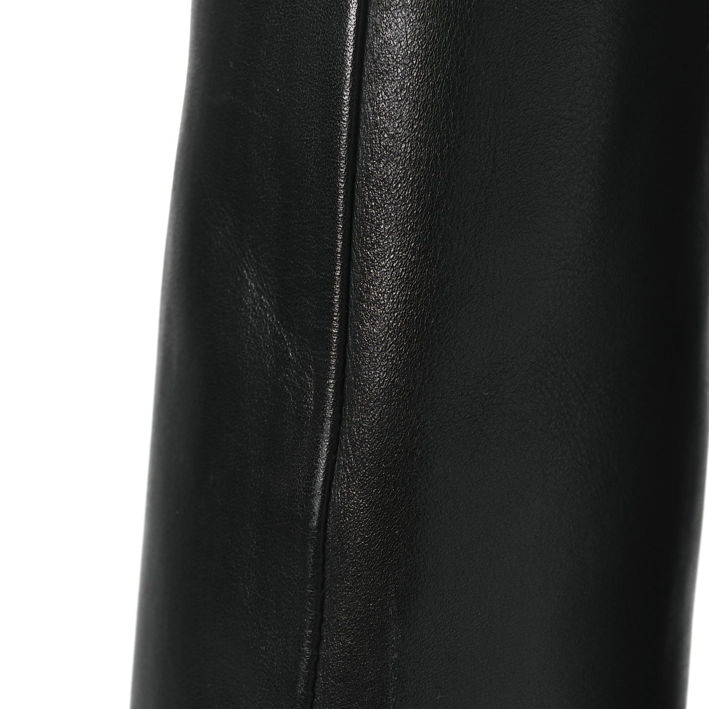 Nappa Stitched Knee High Boots 38.5 Black