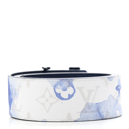 Louis Vuitton Monogram Watercolor 40mm Reversible LV Initiales Belt 90 36 Blue 2 of 5