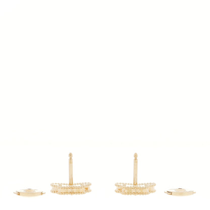 Van Cleef & Arpels 18K Yellow Gold Mother of Pearl Sweet Alhambra Butterfly Earrings 3 of 5