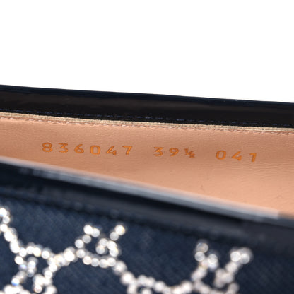 Gucci Denim Crystal GG Monogram Horsebit Womens Jordaan Loafers 39.5 Deep Blue Blue Milad 10 of 12