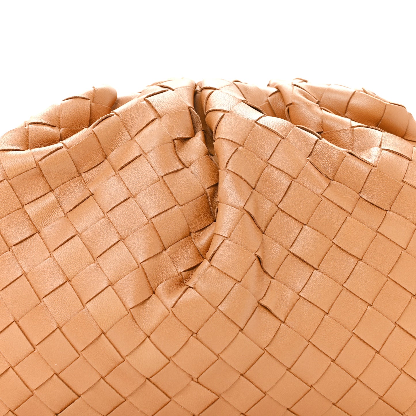 Nappa Maxi Intrecciato The Pouch Oversized Clutch Caramel