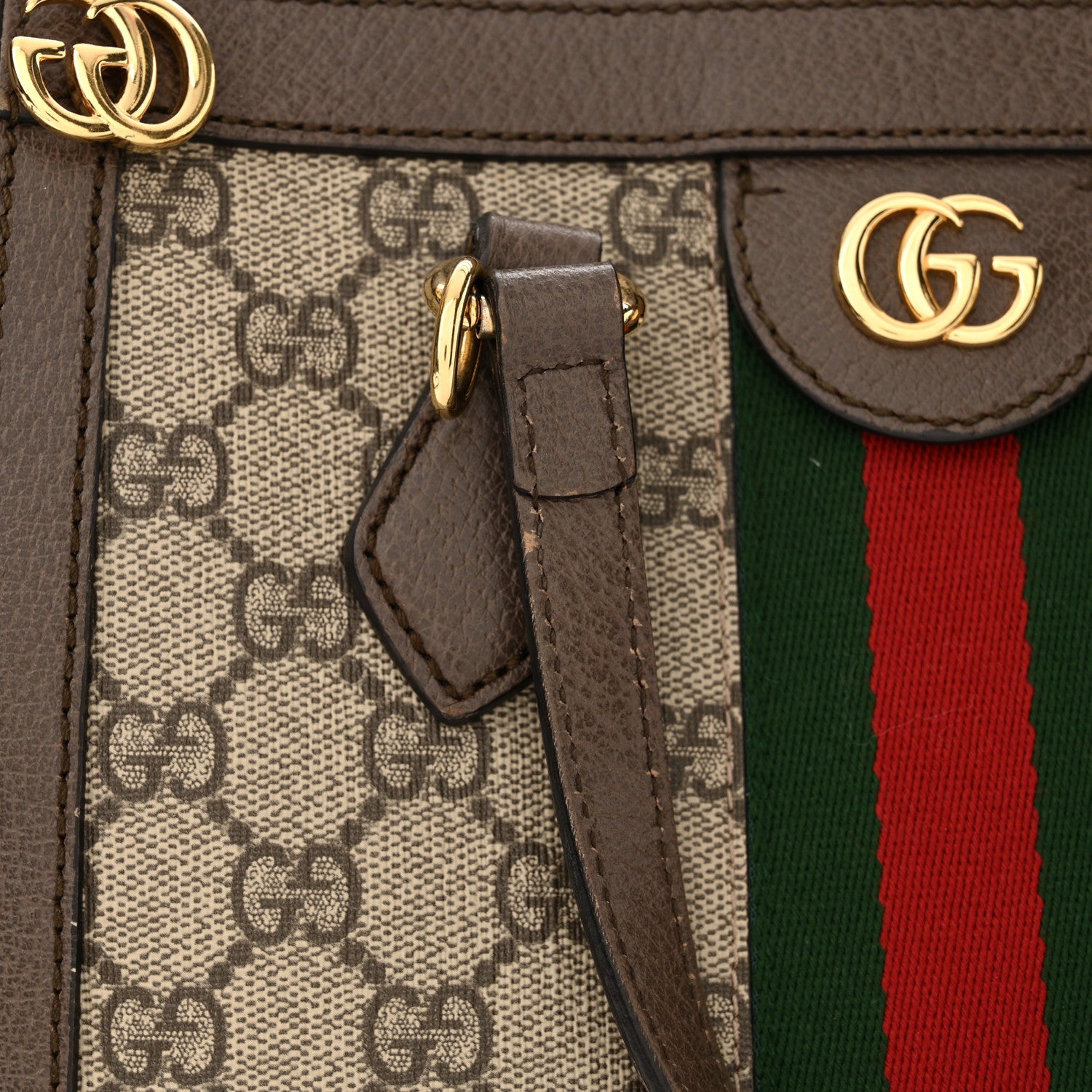 Gucci GG Supreme Monogram Small Ophidia Tote Bag Brown 13 of 16