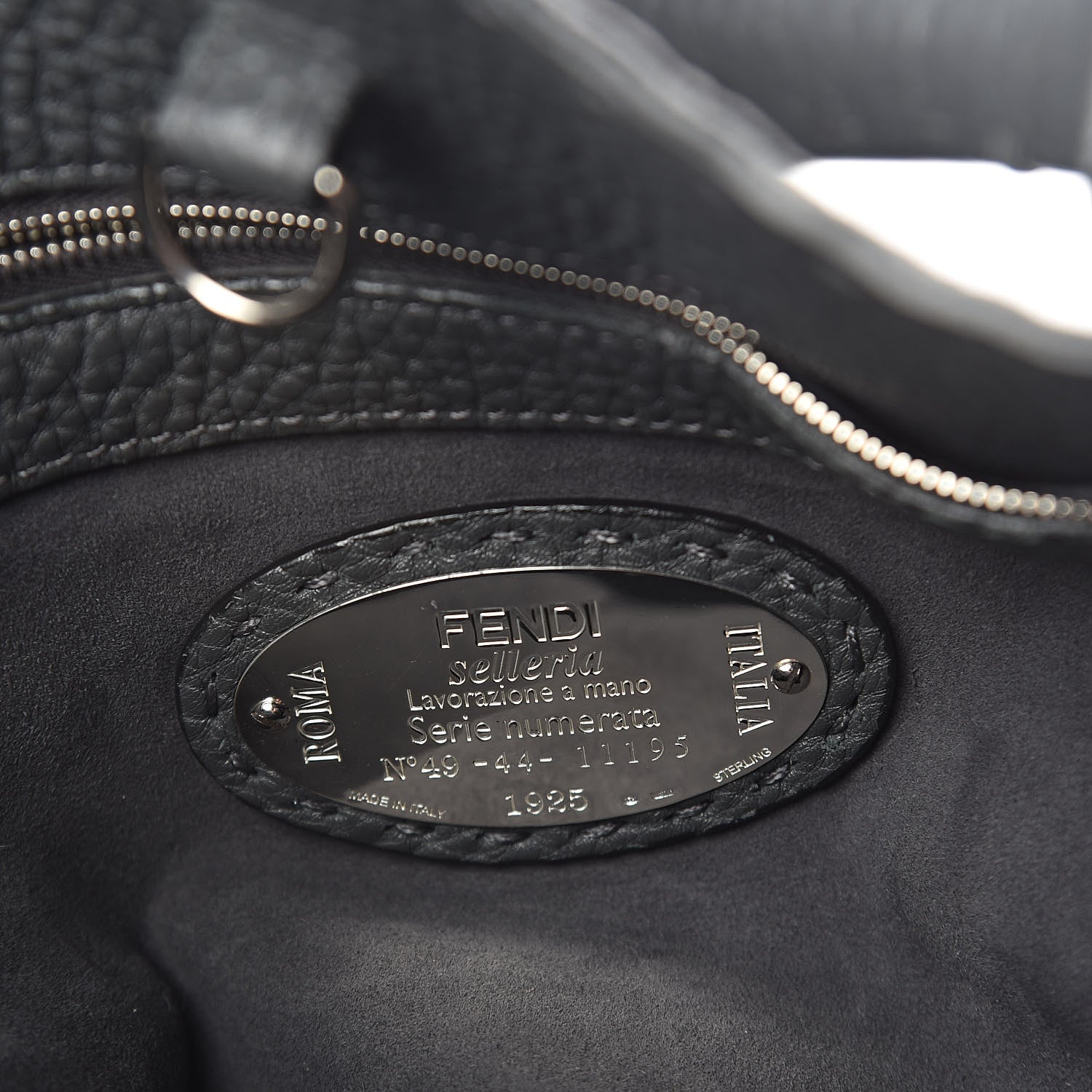 Fendi Cuoio Romano Selleria Large Anna Bucket Bag Asfalto 6 of 9