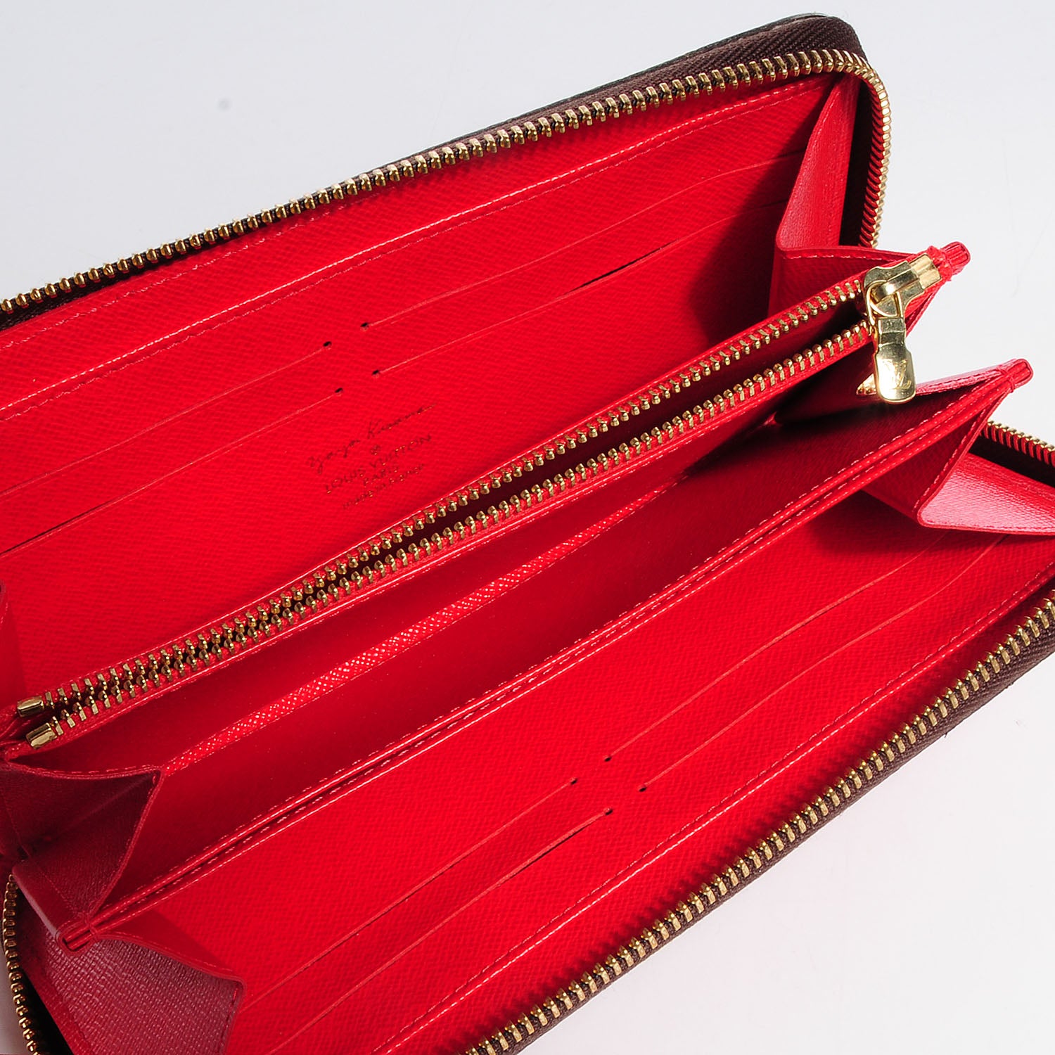 Louis Vuitton Monogram Kusama Pumpkin Dots Zippy Wallet Red 6 of 8
