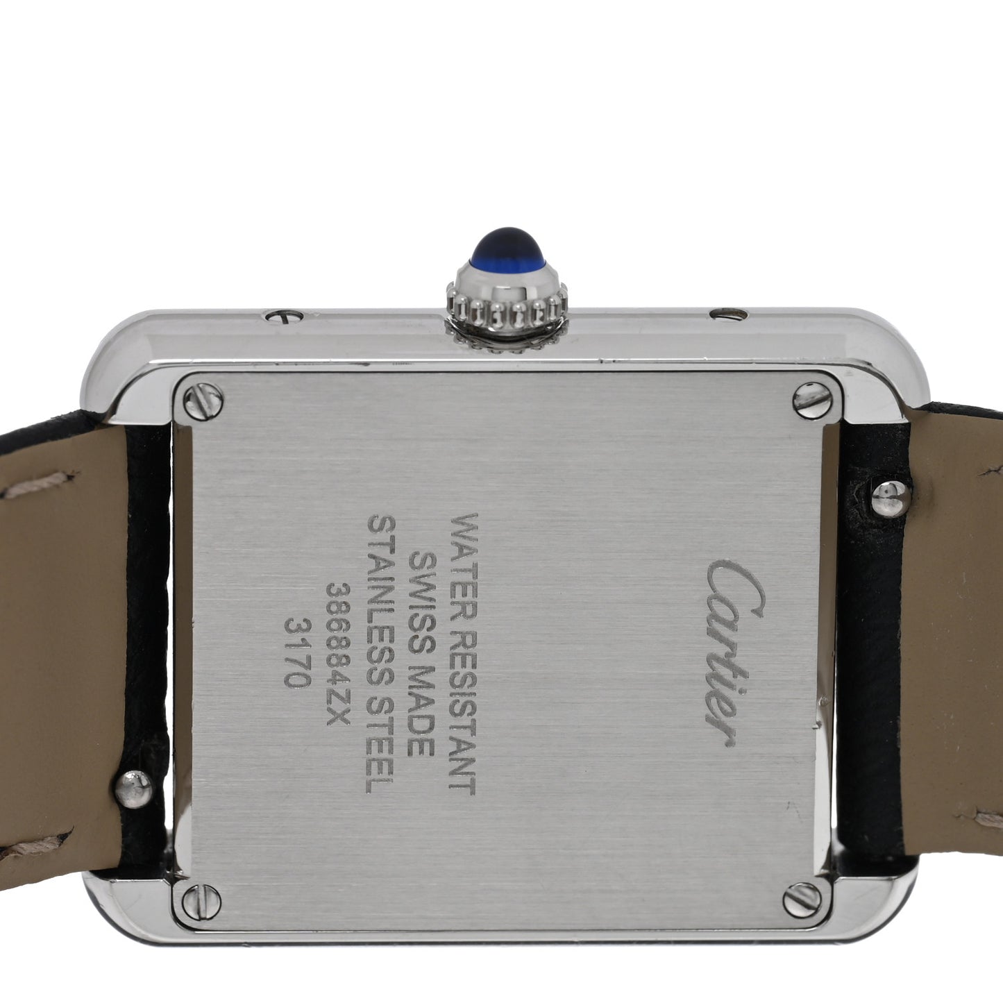Stainless Steel Calfskin 24mm Tank Solo Quartz Watch